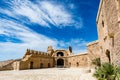 Main courtyard of the Christian part of the Almeria Castle (Alzacaba of Almeria) Royalty Free Stock Photo