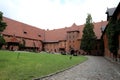 The main courtyard of Malbork Castle, which was built by the Teutonic Knights in the town of Malbork, Poland