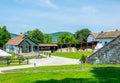 The main courtyard of the royal palace in Visegrad, Hungary...IMAGE Royalty Free Stock Photo