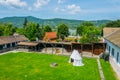 The main courtyard of the royal palace in Visegrad, Hungary...IMAGE Royalty Free Stock Photo