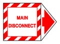 Main Disconnect Symbol Sign, Vector Illustration, Isolate On White Background Label. EPS10