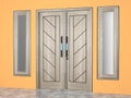 Main door swing with 3D grout variations Royalty Free Stock Photo