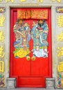 The main door of old temple in Melaka, Malaysia