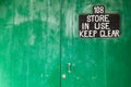 Main door of store..keep clear!! Royalty Free Stock Photo