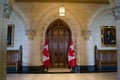 Main door to the House of Commons of Canada. August 20, 2018. Royalty Free Stock Photo