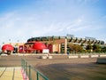 The main entrance of Angel Stadium Royalty Free Stock Photo