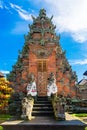 Main entrance of country temple in Bali,Indonesia. Royalty Free Stock Photo