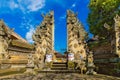 Main entrance of country temple in Bali,Indonesia. Royalty Free Stock Photo