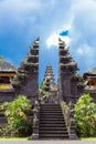 Main entrance of country temple in Bali,Indonesia. Royalty Free Stock Photo