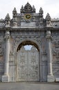 Main entrance door of dolmabahce palace in Istanbul, Turkey. Royalty Free Stock Photo