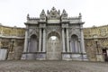 Main entrance door and gate of dolmabahce palace in Istanbul Royalty Free Stock Photo