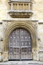 The Main entrance Door to the Bodleian Library on Catte Street Royalty Free Stock Photo