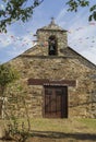 The main entrance of the Ermita de San Sebastian Hermitage, along the Camino de Santiago, Riego de Ambros, Spain.