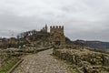 The main entrance and fortress of Tsarevets, medieval stronghold located on a hill with the same name in Veliko Tarnovo Royalty Free Stock Photo