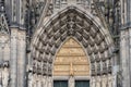 Main entrance gate of the Cologne Dome Catholic Church in Cologne Germany