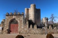 Main entrance gate to the enclosure of the Coracera medieval castle built in 1434