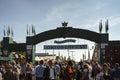 Main entrance gate to the Oktoberfest fairground in Munich, Germ