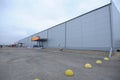 Main entrance of the hangar of the exhibition complex Berezovka