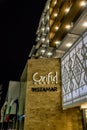 Main entrance logo of 4 Stars Grifid Hotels Vistamar at night Royalty Free Stock Photo