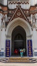 Main Entrance of the Our Lady of Lourdes Church in Trichy, Tamil Nadu,