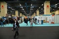 Main entrance and pavillions of international book fair Turin