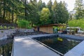 The main entrance of Portland Japanese Garden at spring season Royalty Free Stock Photo