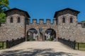 Main entrance of the Roman Castle Saalburg, Germany