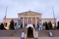 Main entrance of Shedd Aquarium in Chicago. Royalty Free Stock Photo