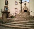 Main entrance staircase Saint Martin Viladrau church