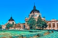 Main Entrance of  Szechenyi Baths, Hungarian thermal bath complex and spa treatments. Budapest Royalty Free Stock Photo