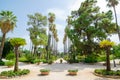 The main entrance to the Botanical Garden, Palermo, Sicily, Italy. Royalty Free Stock Photo