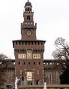 The main entrance to the Castello Sforzesco, Milan Royalty Free Stock Photo