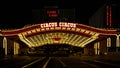 The main entrance to the Circus Circus Hotel and Casino at night. Las Vegas, Nevada, United States. Royalty Free Stock Photo