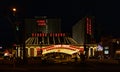 The main entrance to the Circus Circus Hotel and Casino at night. Las Vegas, Nevada, United States. Royalty Free Stock Photo