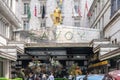 Main entrance to Hotel Savoy, London. UK, London, May 29, 2021 Royalty Free Stock Photo