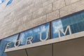 Main entrance to the modern building of the Forum in Groningen