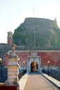 Main entrance to the old fortress from Spianada Square in Corfu Town