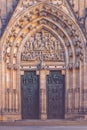 Main Entrance to Prague Saint Vitus Cathedral Royalty Free Stock Photo