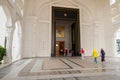 The main entrance to the presidential palace - Qasr Al Watan in Abu Dhabi city, United Arab Emirates Royalty Free Stock Photo