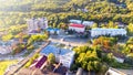 the main entrance to the resort park and the house of cultures of the city of Zheleznovodsk