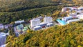 the main entrance to the resort park and the house of cultures of the city of Zheleznovodsk