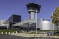 Main Entrance of the Udvar-Hazy Center at the Smithsonian National Air and Space Museum in Chantilly, Virginia Royalty Free Stock Photo