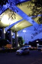 The main entrance view of the dlf cyber city at evening.