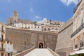 Main entrance through walls to Almudaina Castle in old town Eivissa, Ibiza, Spain Royalty Free Stock Photo