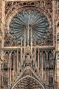 Main etrance and portal view of Cathedrale Notre-Dame de Strasbourg