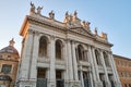 The main facade of the Archbasilica of Saint John Lateran Royalty Free Stock Photo