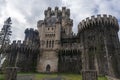 Facade of butron castle on a cloudy day Royalty Free Stock Photo