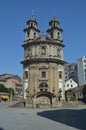 Main Facade Of The Church Of The Virgin Of The Pilgrim In The Pilgrim Square In Pontevedra. Nature, Architecture, History, Street