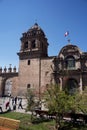 facade of the Cusco Cathedral arquitecture .Renaissance, late Gothic, Baroque, Plateresque year 16th century