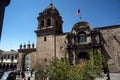 facade of the Cusco Cathedral arquitecture .Renaissance, late Gothic, Baroque, Plateresque year 16th century